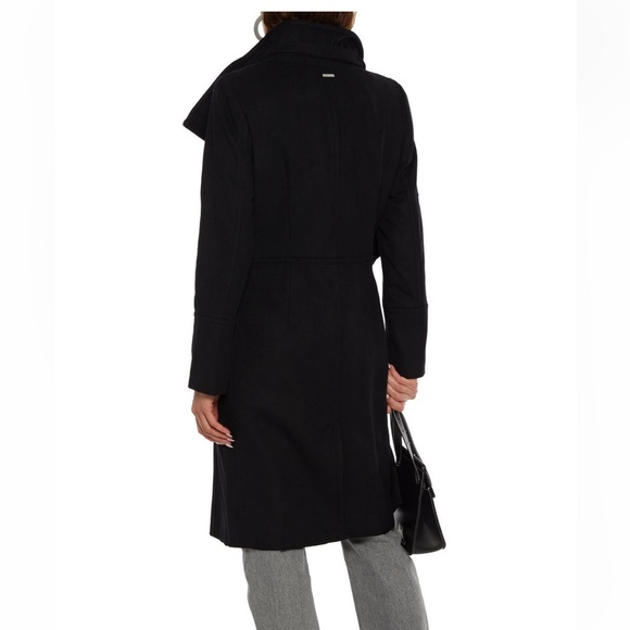DKNY wool-blend felt hooded coat - Picture 4 of 4